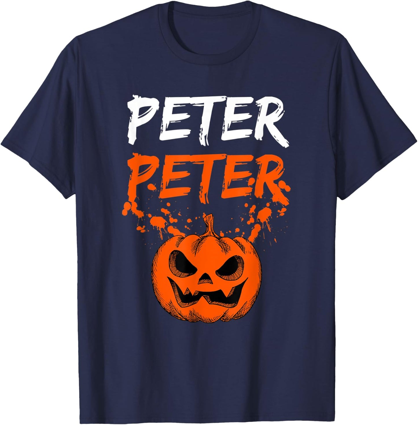 Peter Pumpkin Eater Pumpkin Halloween Halloween Costume T-Shirt - T-Shirt | Navy