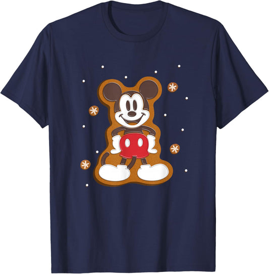 Disney Mickey and Friends Christmas Gingerbread Mickey T-Shirt - T-Shirt | Navy