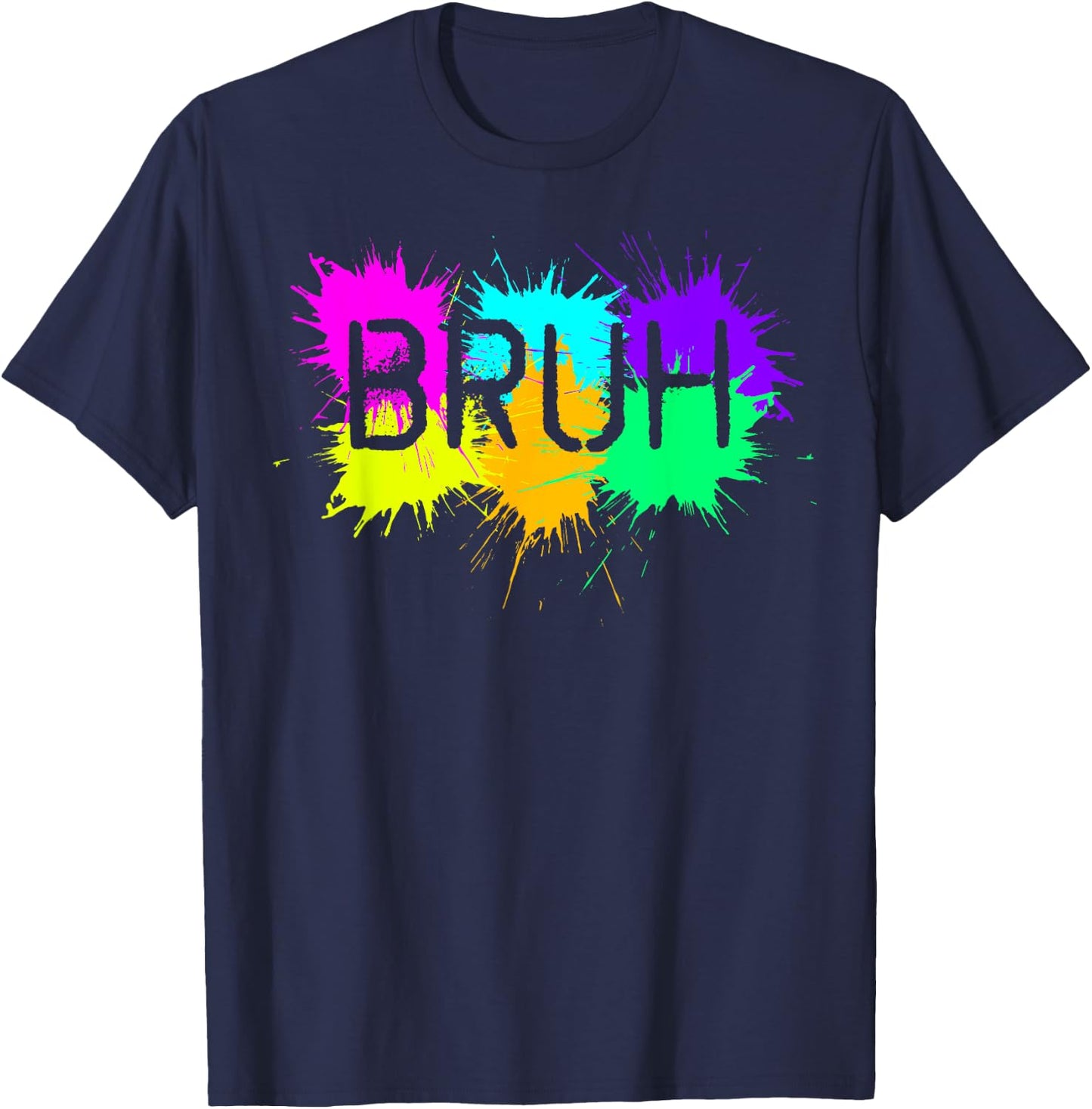 Boys Bruh Meme Funny Saying Trendy Graphic Teen Boy Kids T-Shirt - T-Shirt | Navy
