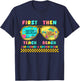 First Teach Then Beach I Am Earning A Summer Break T-Shirt - T-Shirt | Navy
