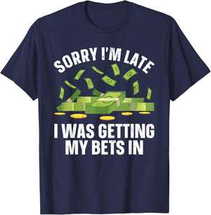 Funny Sports Betting Design Women Sports Gambling T-Shirt - T-Shirt | Navy
