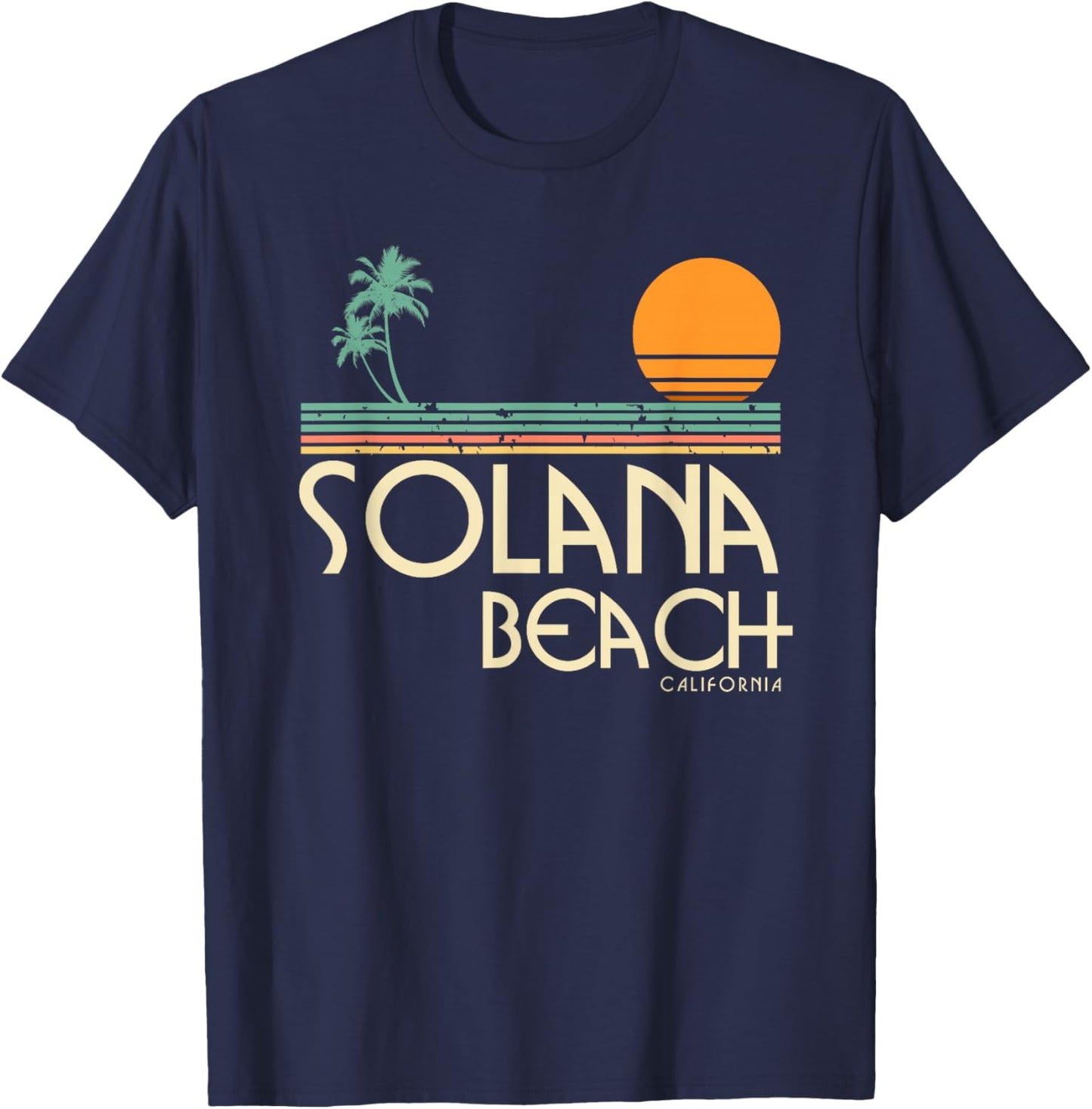 Solana Beach California T-Shirt - T-Shirt | Navy