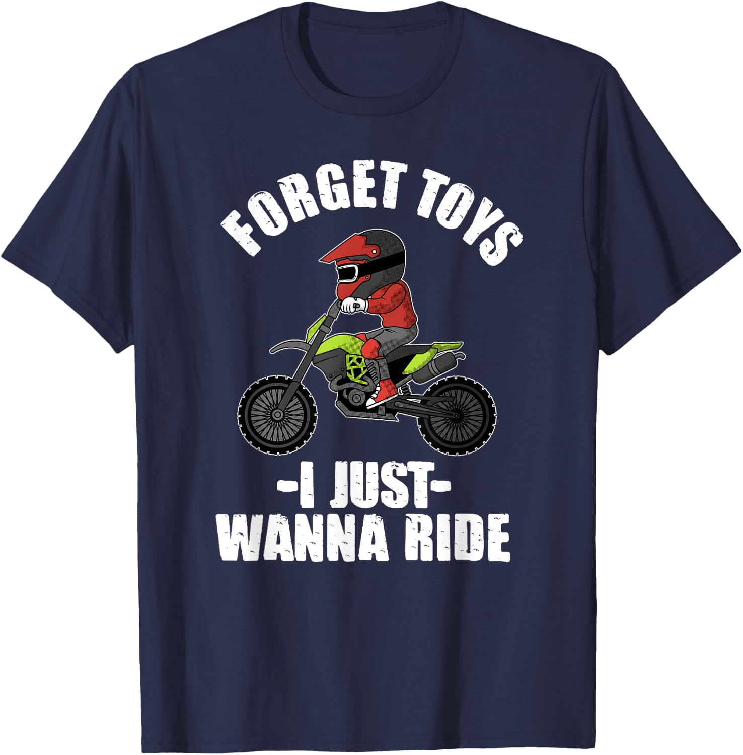Funny Dirt Bike Gift Kids Off Road Motorcycle Lovers T-Shirt - T-Shirt | Navy