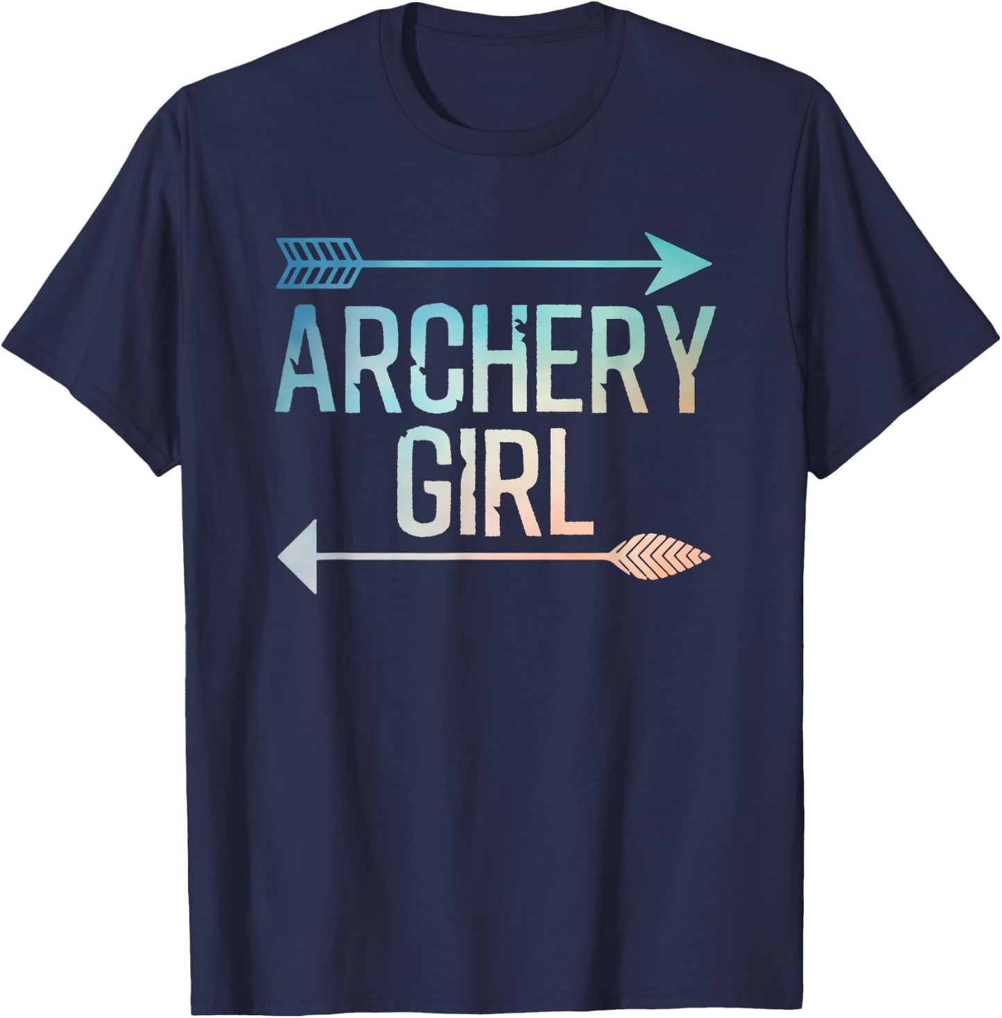 Cool Archery Art for Girls Women Crossbow Bow Hunting Archer T-Shirt - T-Shirt | Navy