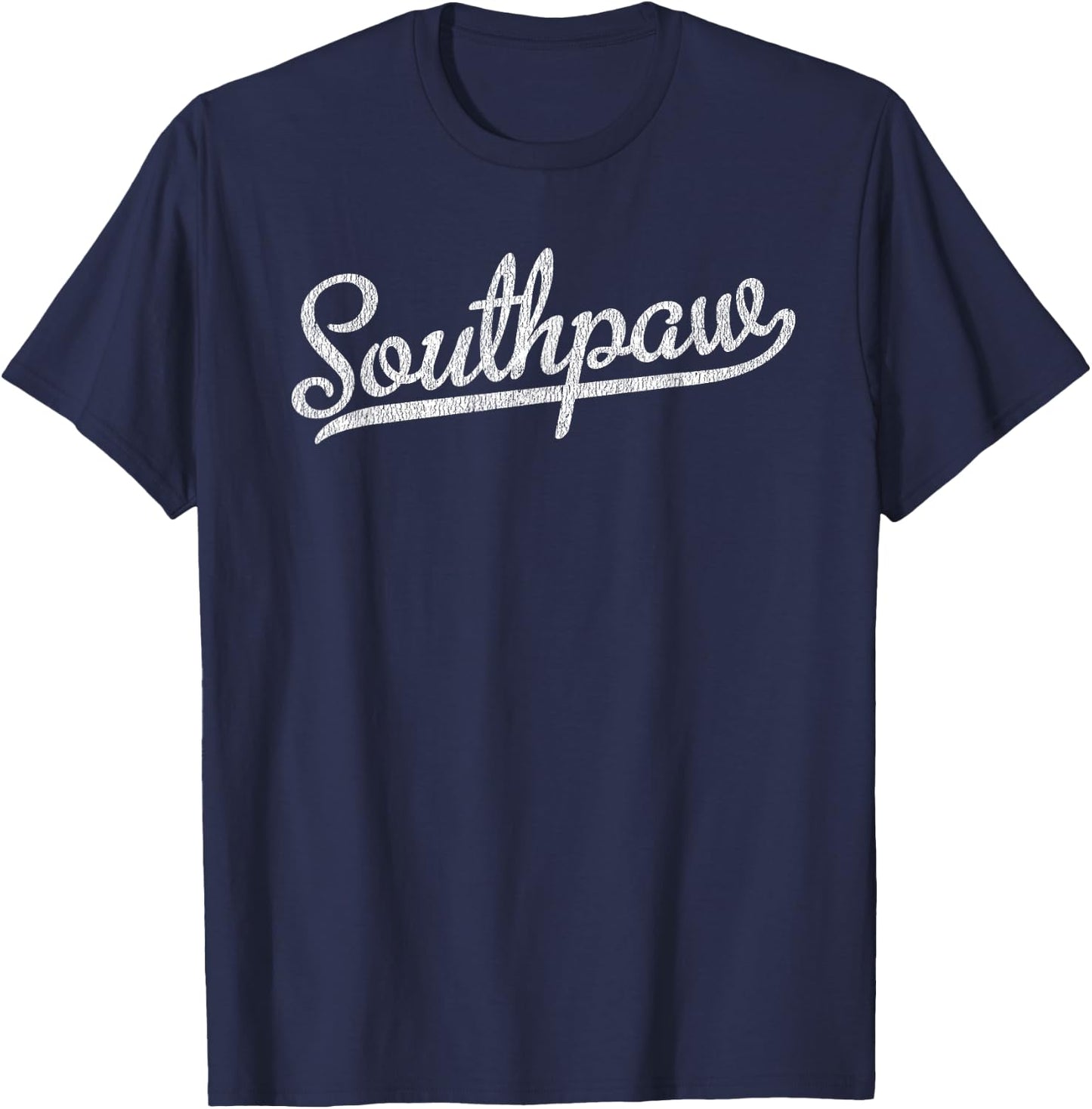 Southpaw Baseball Shirt Left Handed Gift T-Shirt - T-Shirt | Navy