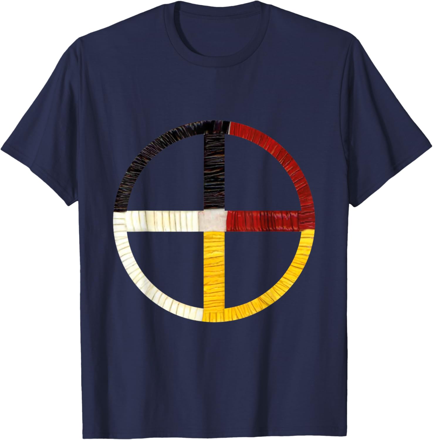 Native American Indian Medicine Wheel T-Shirt - T-Shirt | Navy