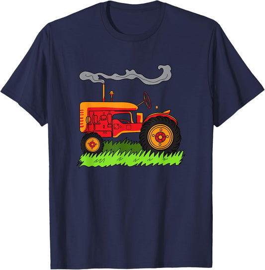 Tractor apparel Women Boys & Girls Farm Equipment T-Shirt - T-Shirt | Navy