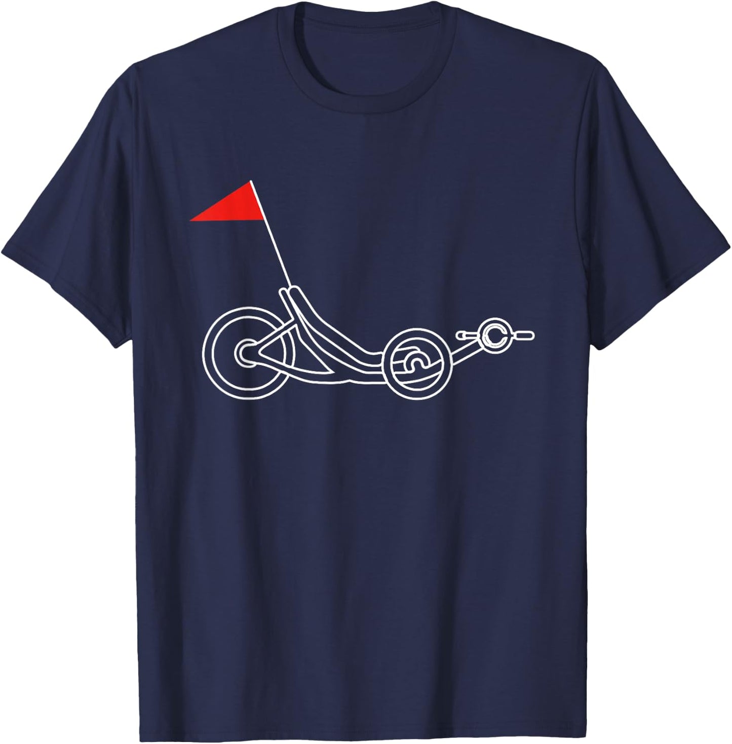 Recumbent Bike Threewheeler T-Shirt - T-Shirt | Navy
