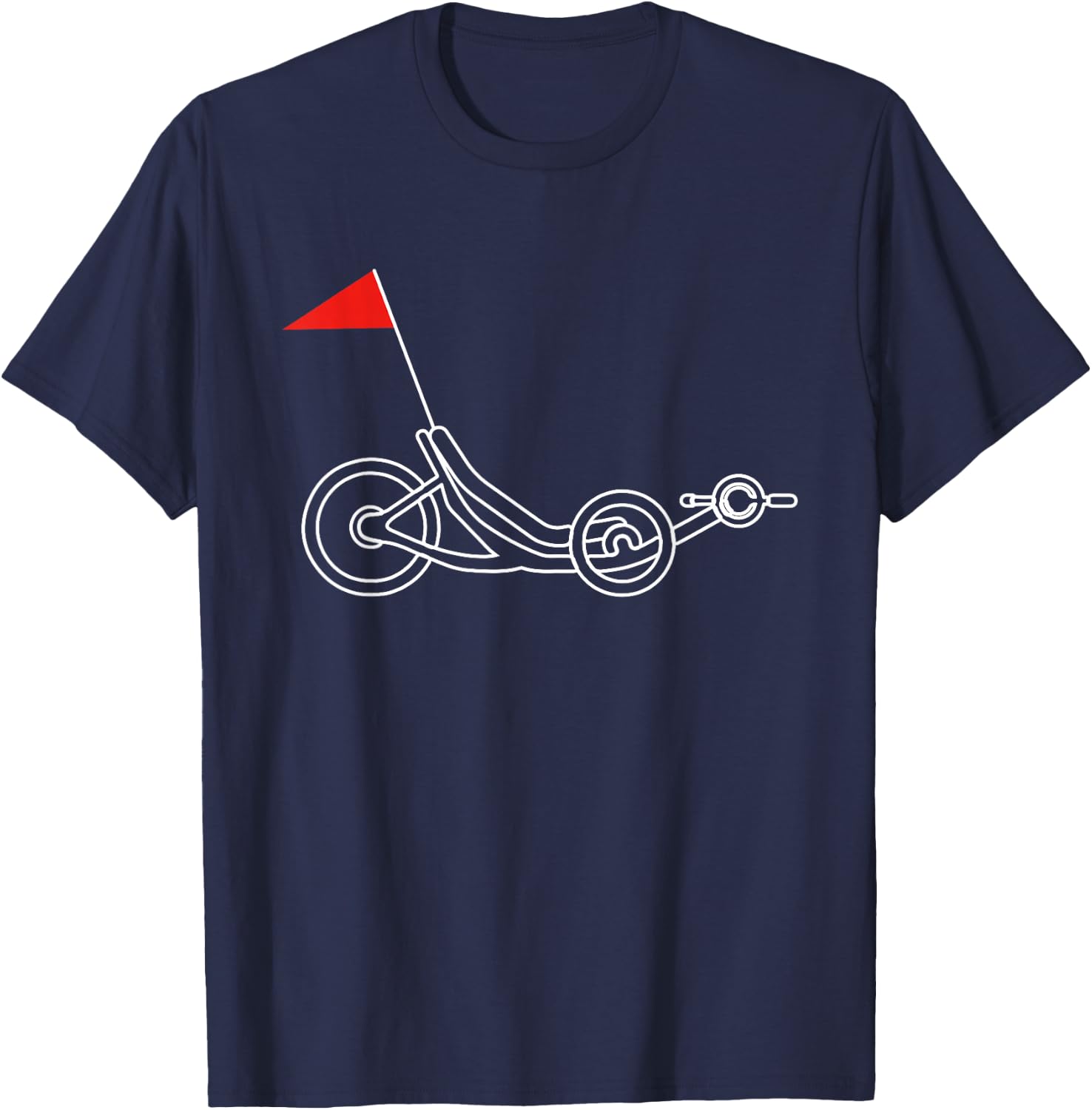 Recumbent Bike Threewheeler T-Shirt - T-Shirt | Navy