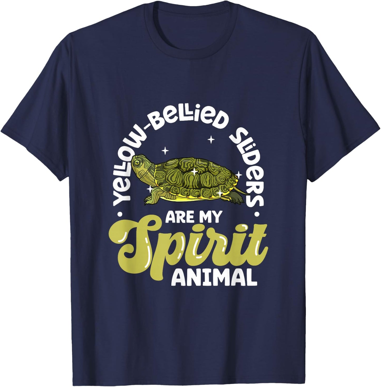 My Spirit Animal Yellow Cheek Jewellery Turtle T-Shirt - T-Shirt | Navy