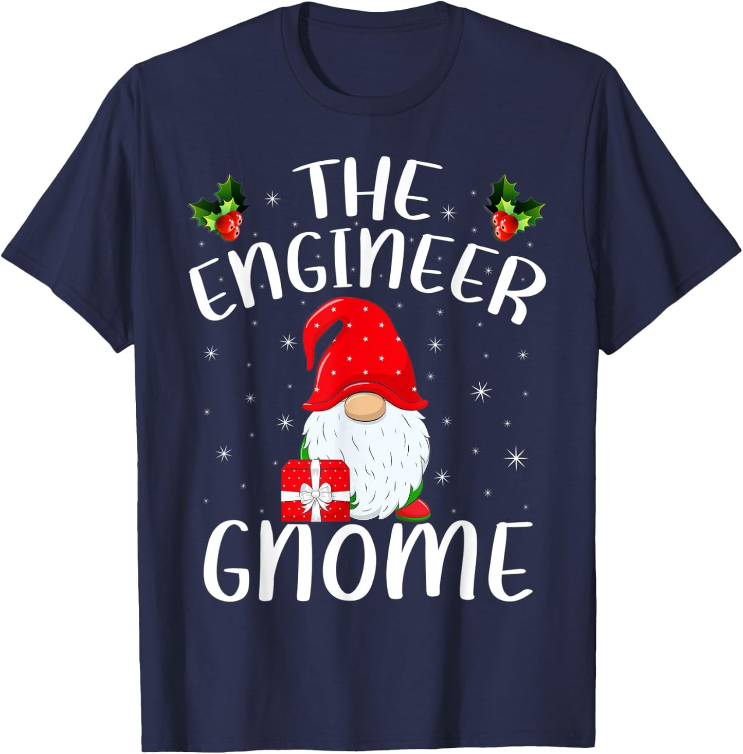 Matching Family Group Christmas The Engineer Gnome T-Shirt - T-Shirt | Navy