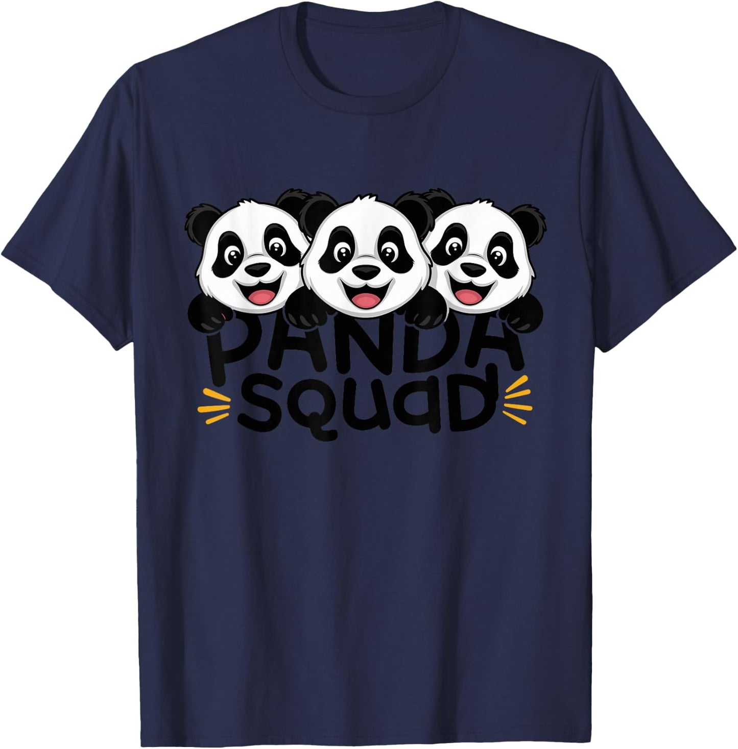 Panda Squad Design for Panda Lover Stuff | Kids Panda T-Shirt - T-Shirt | Navy
