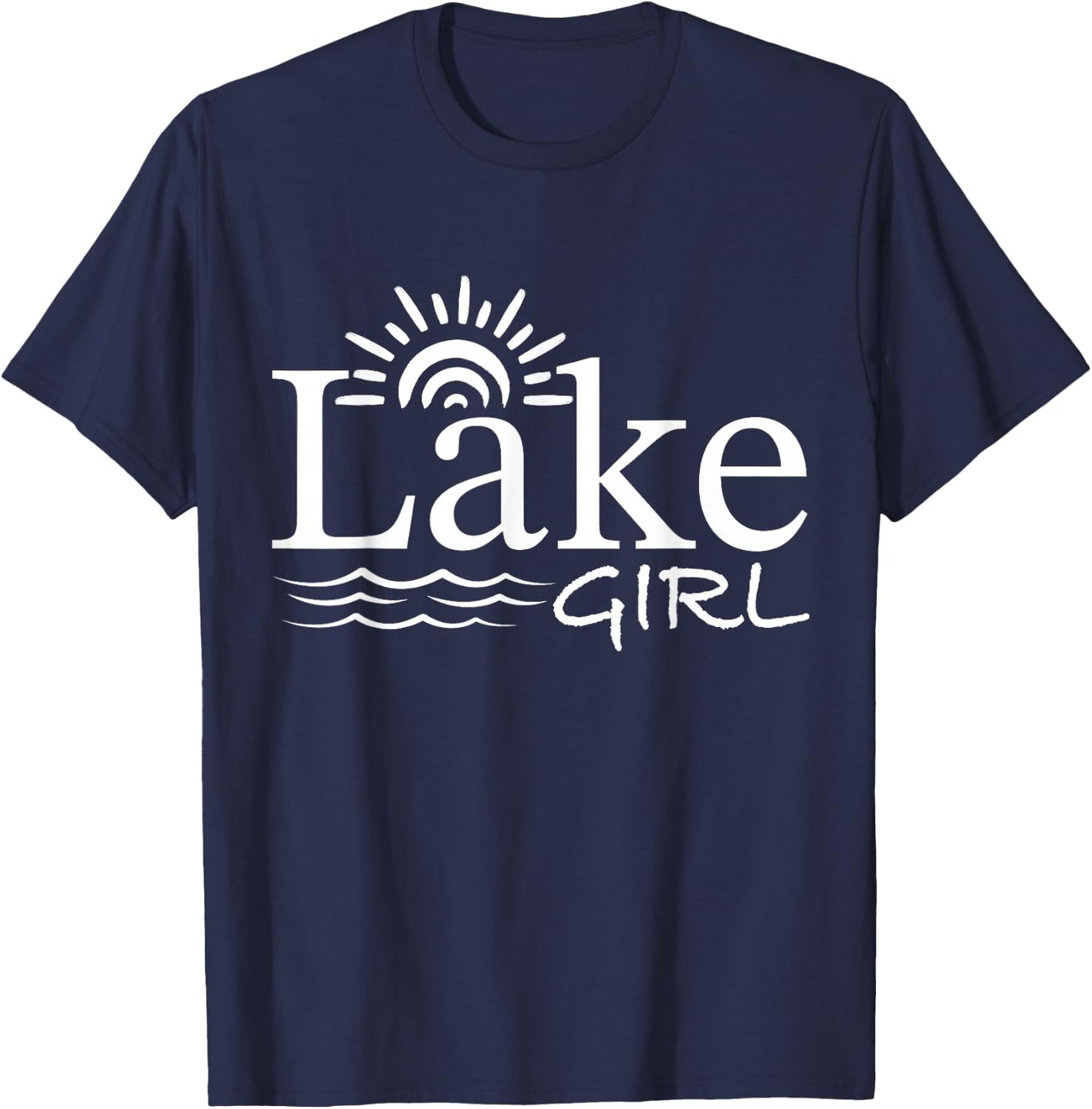 Vintage Lake Girl Lake Life T-Shirt - T-Shirt | Navy