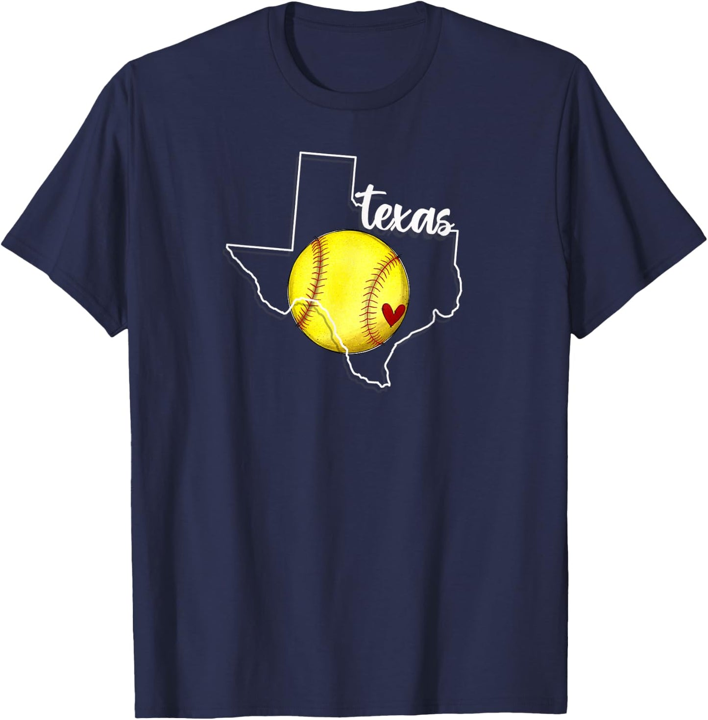 Texas Softball , Small, Black T-Shirt - T-Shirt | Navy