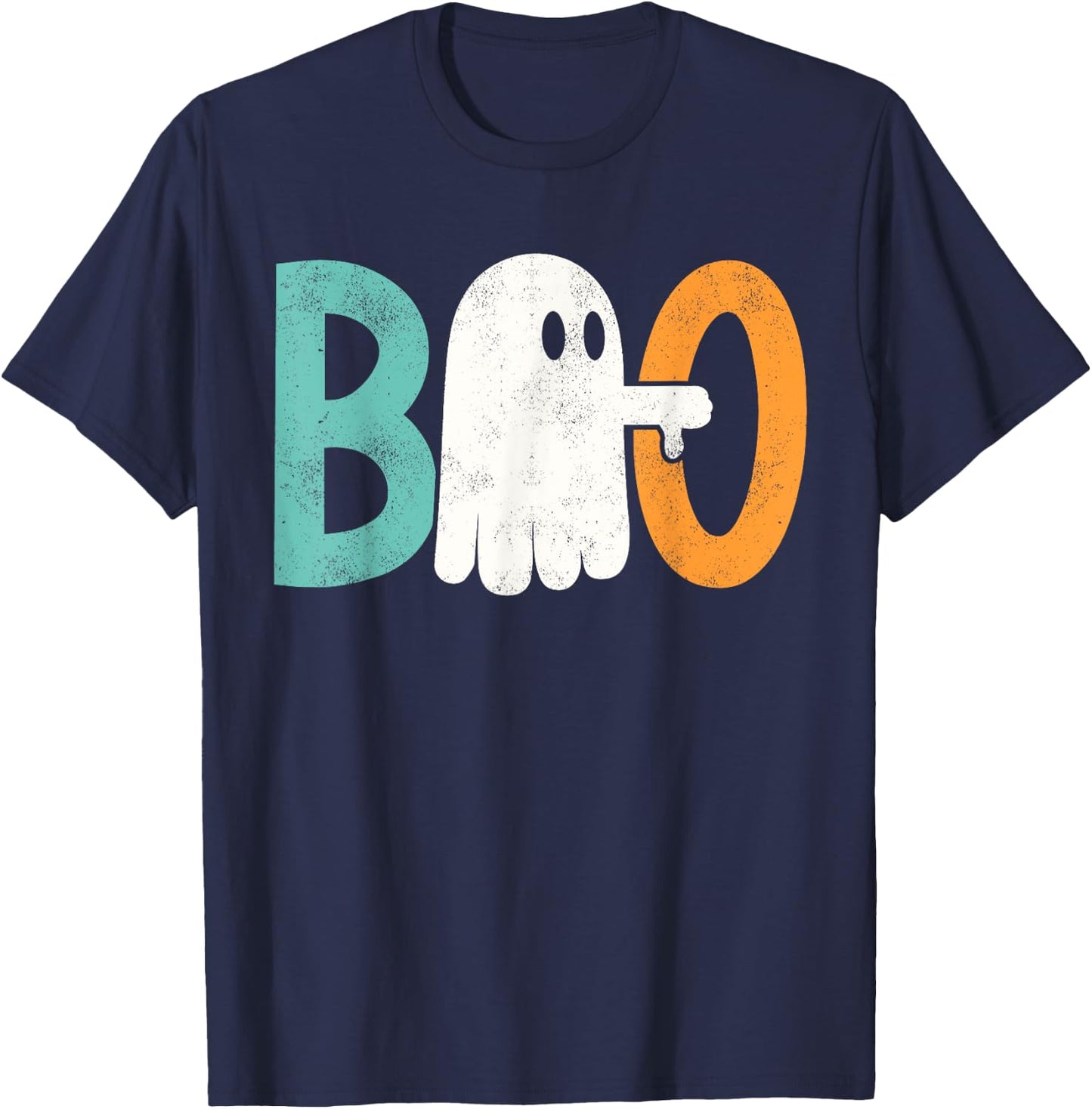 Funny Thumbs Down Boo Ghost Halloween Spooky Women T-Shirt - T-Shirt | Navy