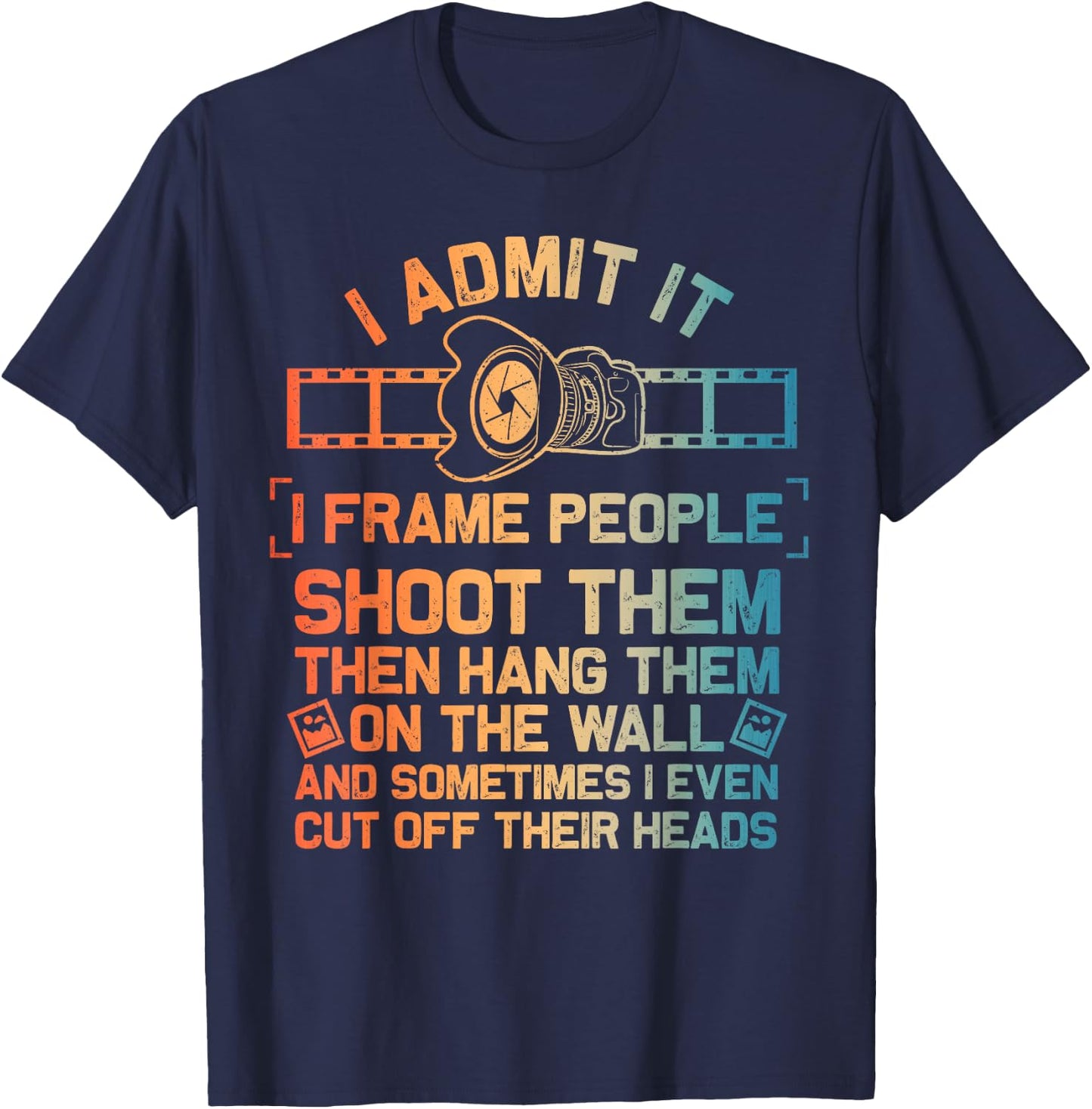 Cool Photographer Design Women Camera Photography T-Shirt - T-Shirt | Navy