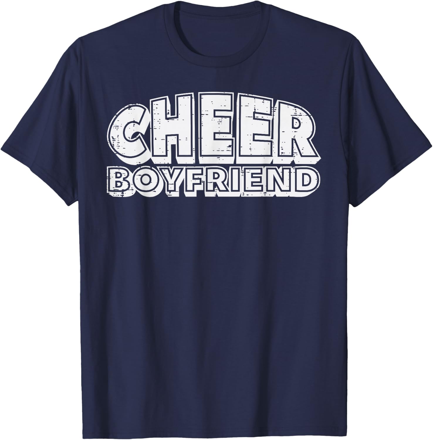 Cheerleader Cheer Boyfriend Cheerleading Bf Men Boys Teens T-Shirt - T-Shirt | Navy