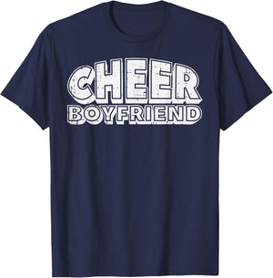 Cheerleader Cheer Boyfriend Cheerleading Bf Men Boys Teens T-Shirt - T-Shirt | Navy