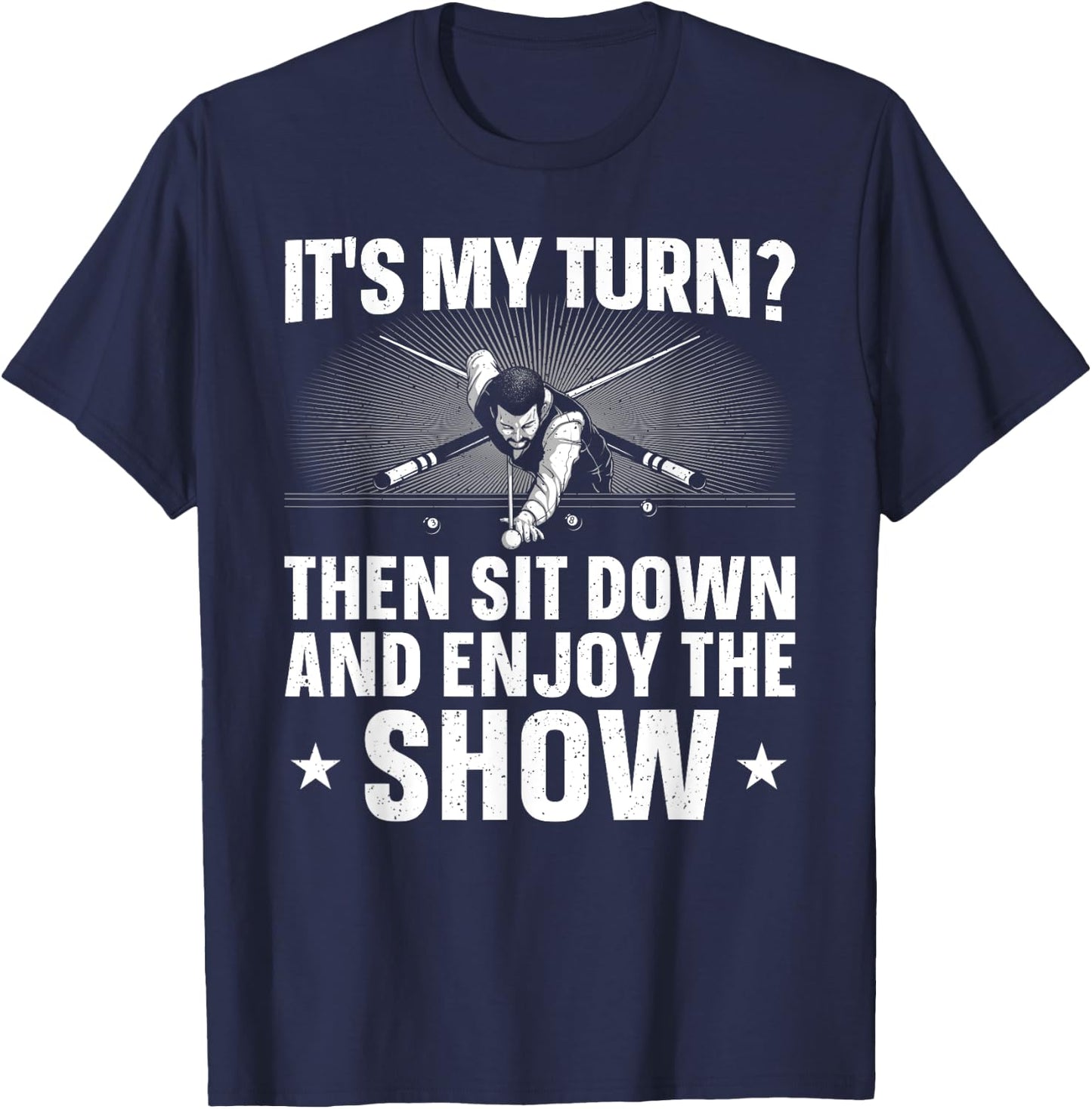 Funny 8 Ball Pool Design Women Pool Player Billiards T-Shirt - T-Shirt | Navy