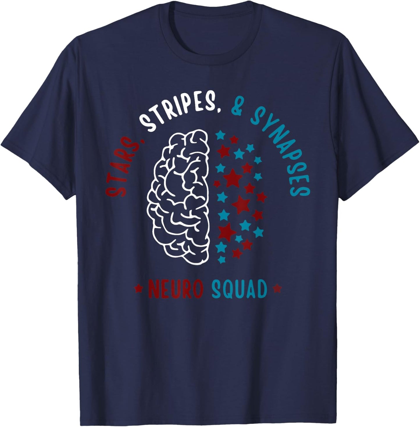 Neurology Nurse Eeg Tech 4th of July Neuro Fourth of July Ne Men T-Shirt - T-Shirt | Navy