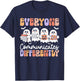 Everyone Communicates Differently Halloween Autism Teacher T-Shirt - T-Shirt | Navy