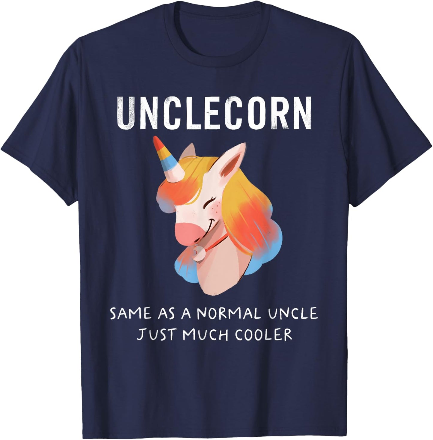 Unclecorn Unicorn Uncle Funny Niece T-Shirt - T-Shirt | Navy