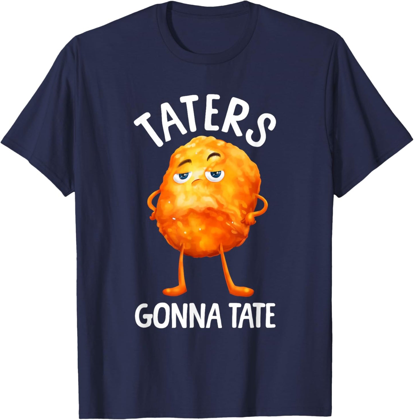 Best Tater Tot Art Women Kids Potato Tater Tot Lover T-Shirt - T-Shirt | Navy
