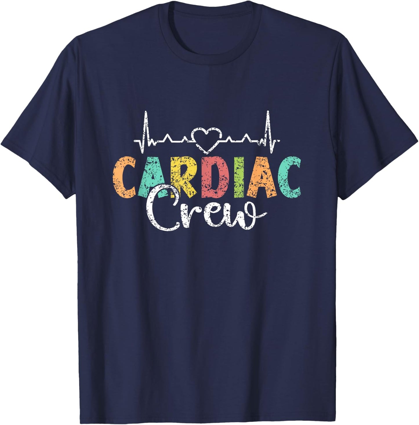 Heart Crew Nursing Cardiology Heart Nurse T-Shirt - T-Shirt | Navy