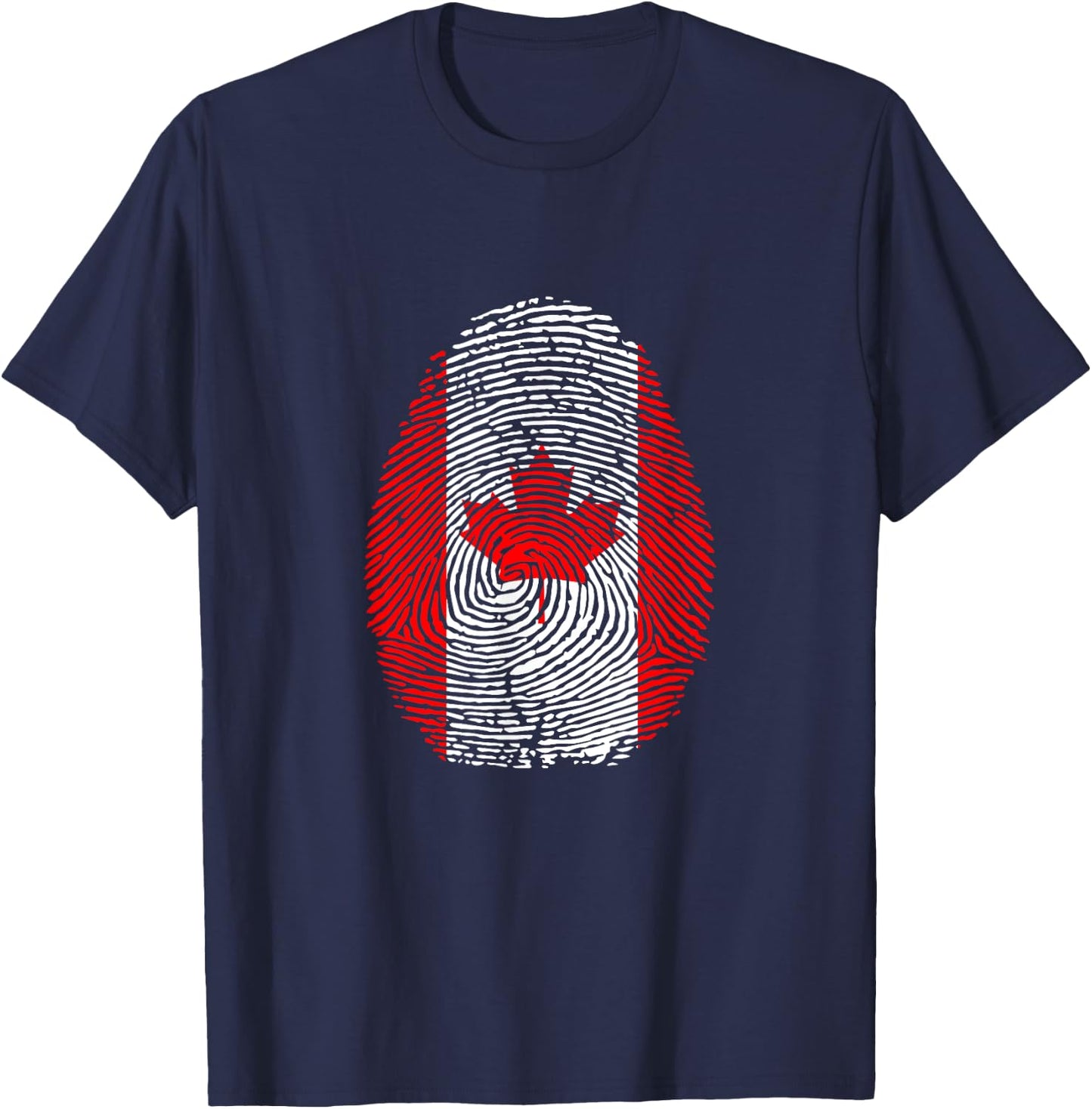 Funny it's in my DNA Canada flag Fingerprint T-Shirt - T-Shirt | Navy