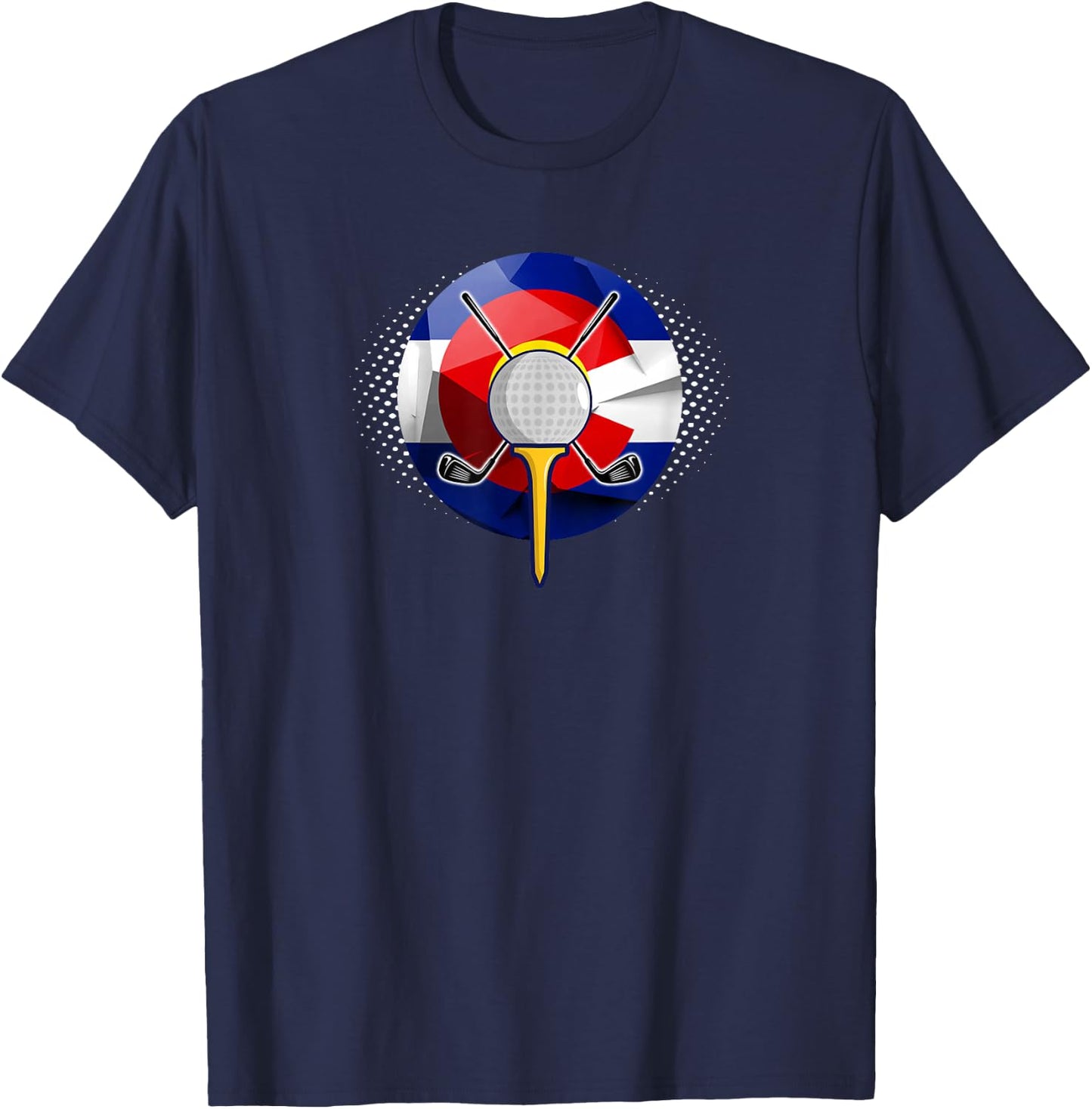 Colorado Golf - State Flag Colors T-Shirt - T-Shirt | Navy