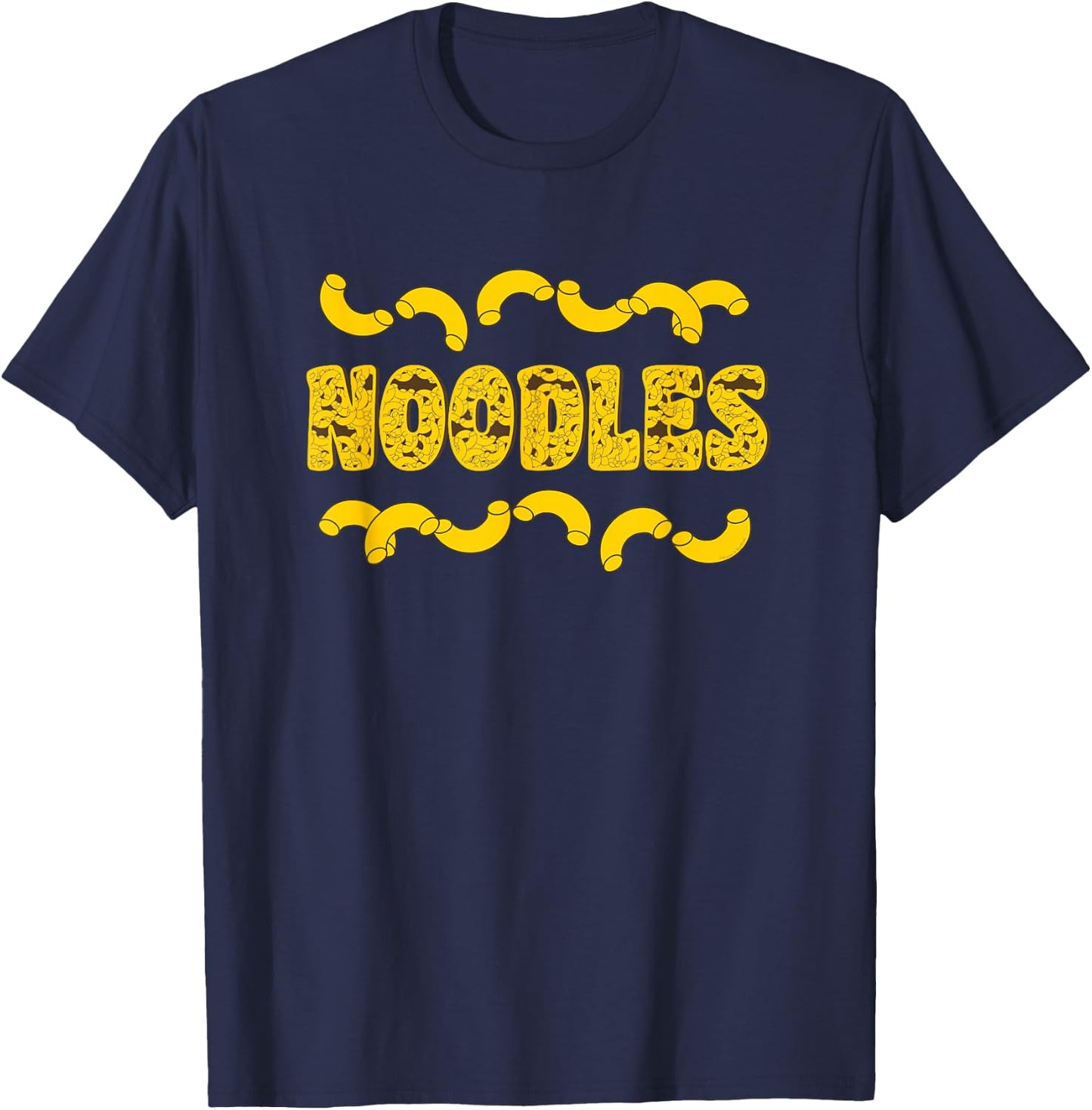 Noodles Text T-Shirt - T-Shirt | Navy