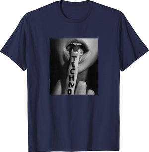 Hot Techno , Sexy Design, Techno Rave T-Shirt - T-Shirt | Navy