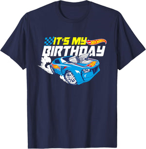 Kids Hot Wheels It's My Birthday Go Fast T-Shirt - T-Shirt | Navy