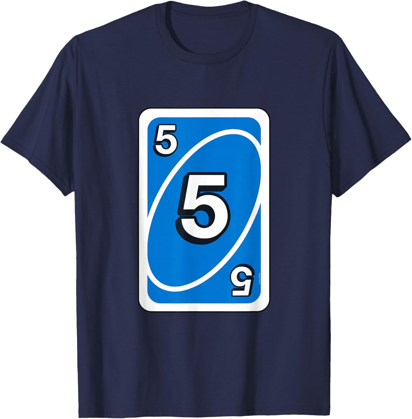 UNO Halloween Blue 5" Card T-Shirt - T-Shirt | Navy