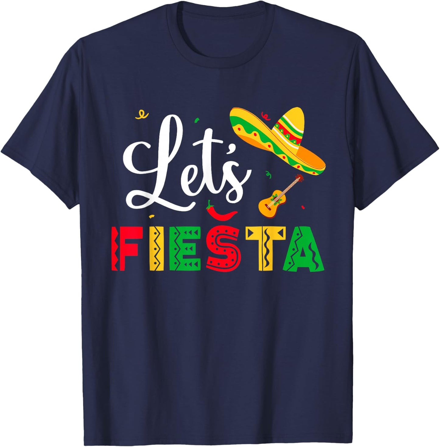 Let's Fiesta Cinco De Mayo Mexican Party Women Kids T-Shirt - T-Shirt | Navy