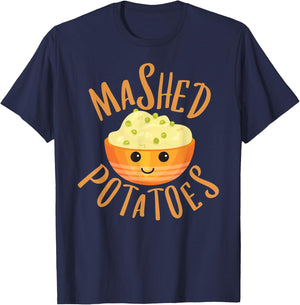 Mashed Potatoes & Gravy Matching Halloween Best Friends T-Shirt - T-Shirt | Navy