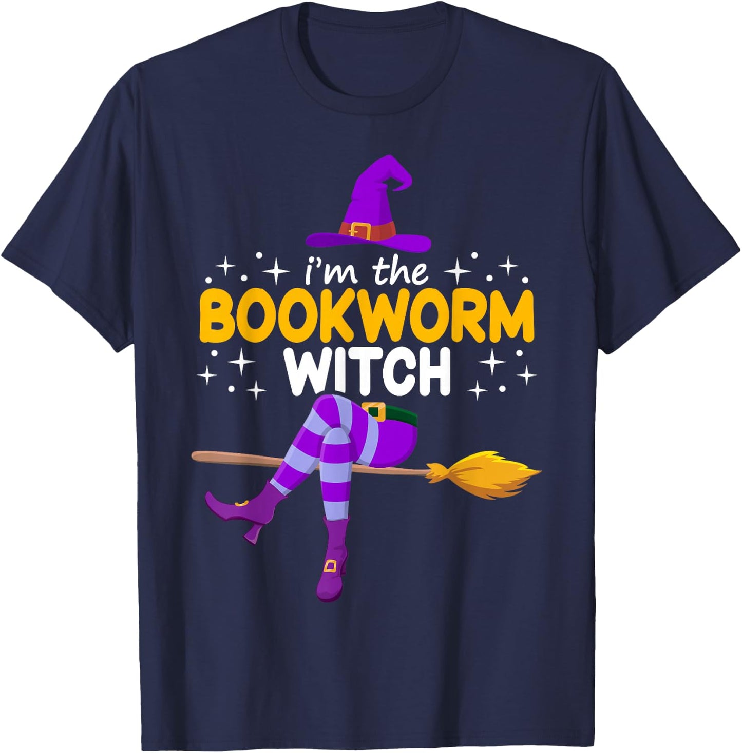 Im The Bookworm Witch Halloween Matching Costume Reading T-Shirt - T-Shirt | Navy