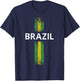 Brazil Jersey Football Brazilian Brazil National Pride T-Shirt - T-Shirt | Navy