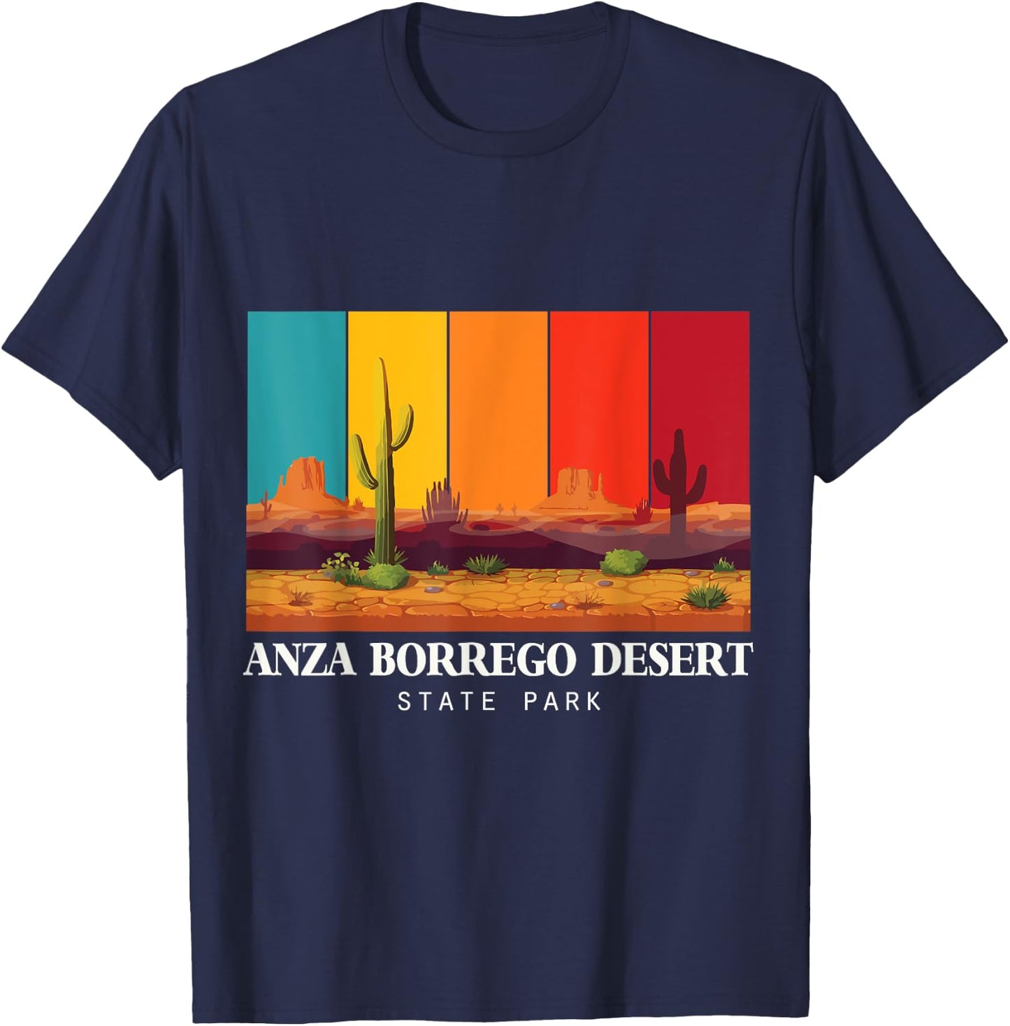 Anza Borrego Desert State Park Cactus Souvenir Colorado T-Shirt - T-Shirt | Navy