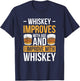Whiskey Improves With Age And I Improve With Whiskey T-Shirt - T-Shirt | Navy