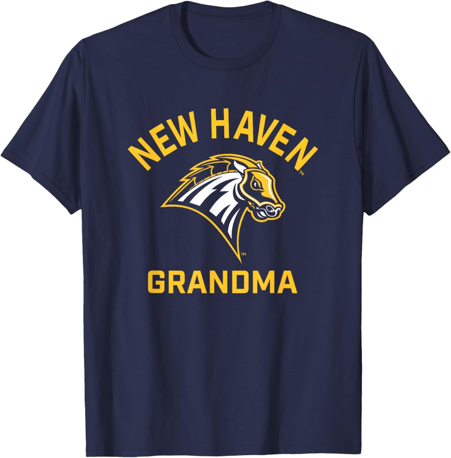 University of New Haven UNH Chargers Arched Grandma T-Shirt - T-Shirt | Navy