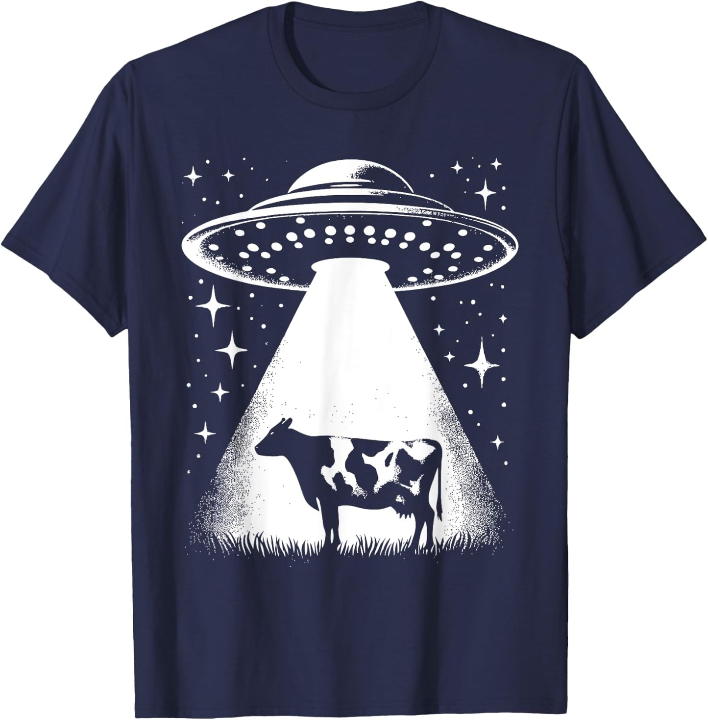 Cow Farmer Breeder - Funny Alien Normande Cattle UFO T-Shirt - T-Shirt | Navy