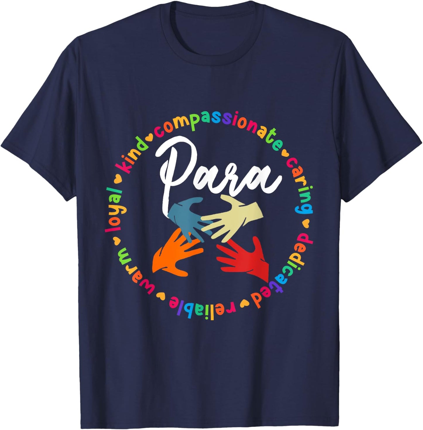 Back To School , Women Teacher Paraprofessional T-Shirt - T-Shirt | Navy