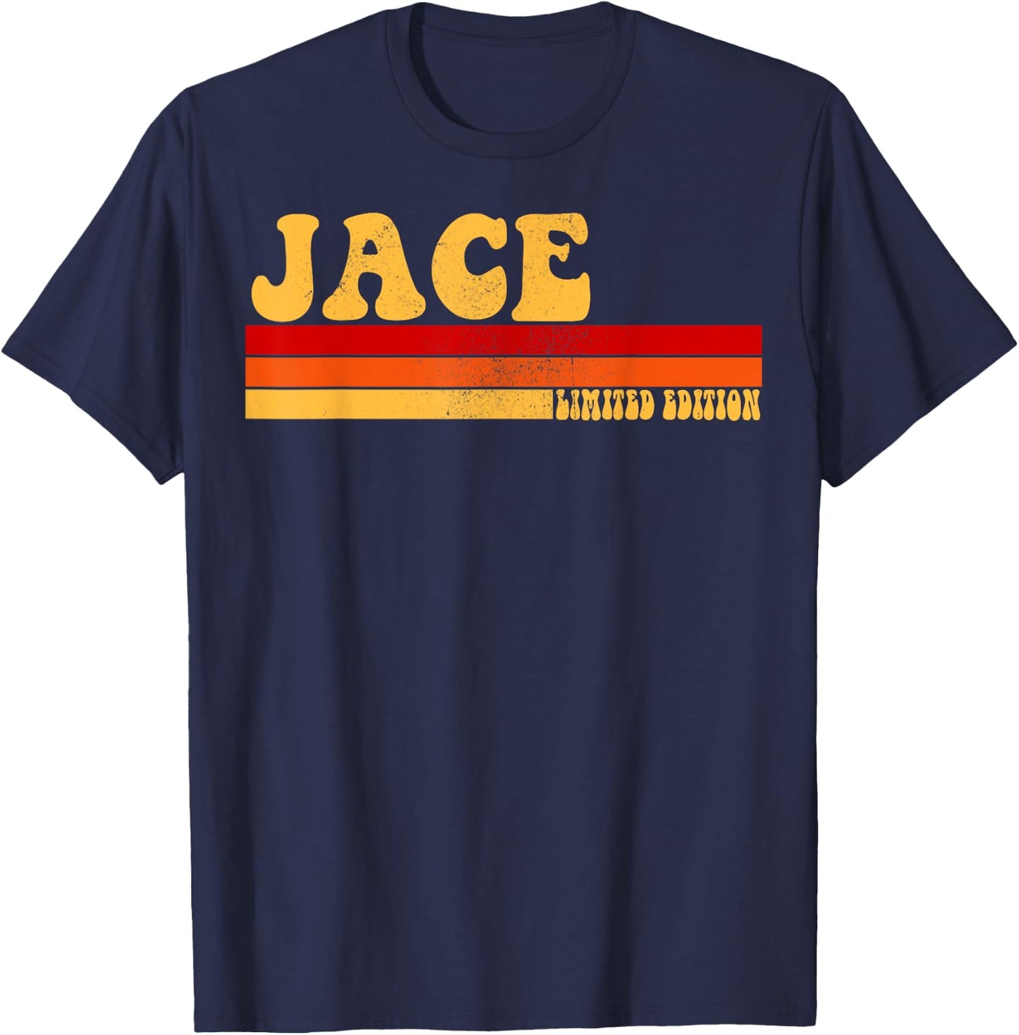 JACE Name Personalized Idea Men Retro Vintage JACE T-Shirt - T-Shirt | Navy