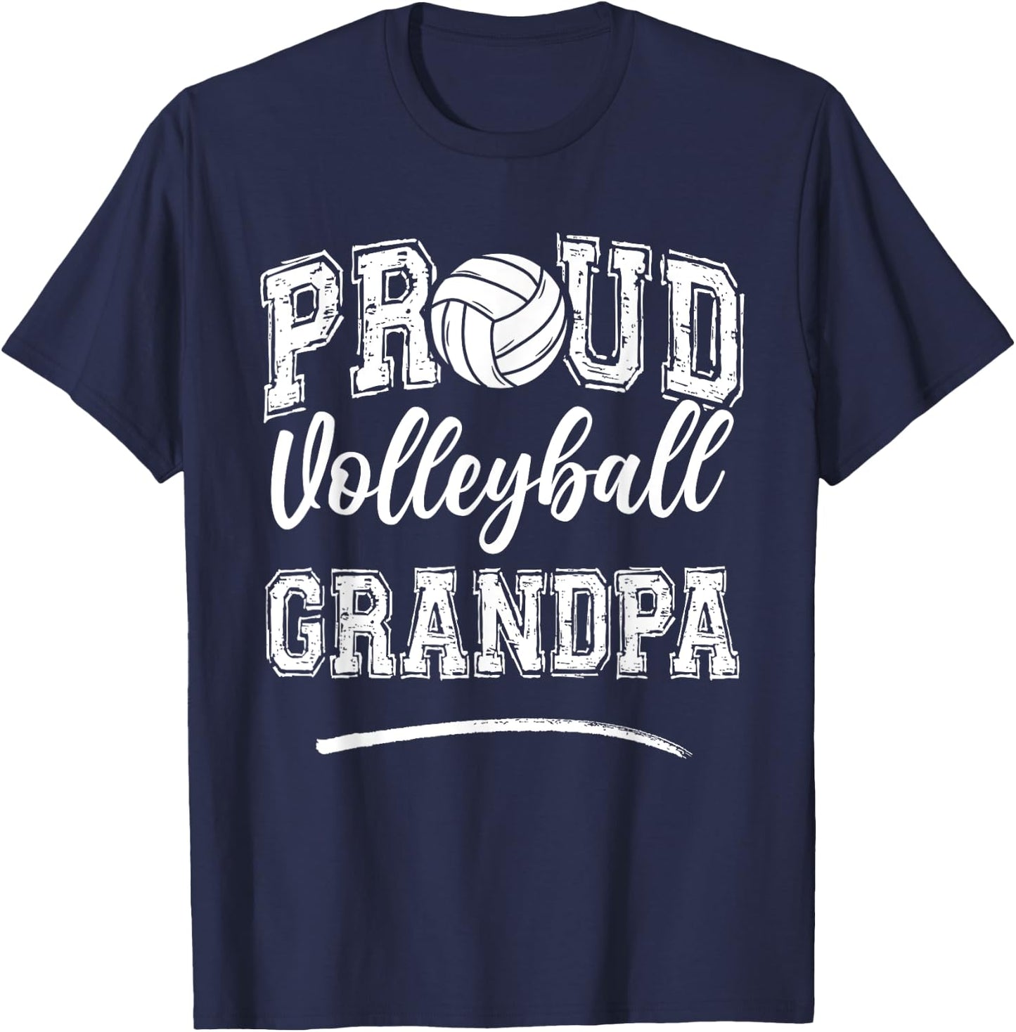 Proud Volleyball Grandpa Papa Funny College That's My Nephew T-Shirt - T-Shirt | Navy