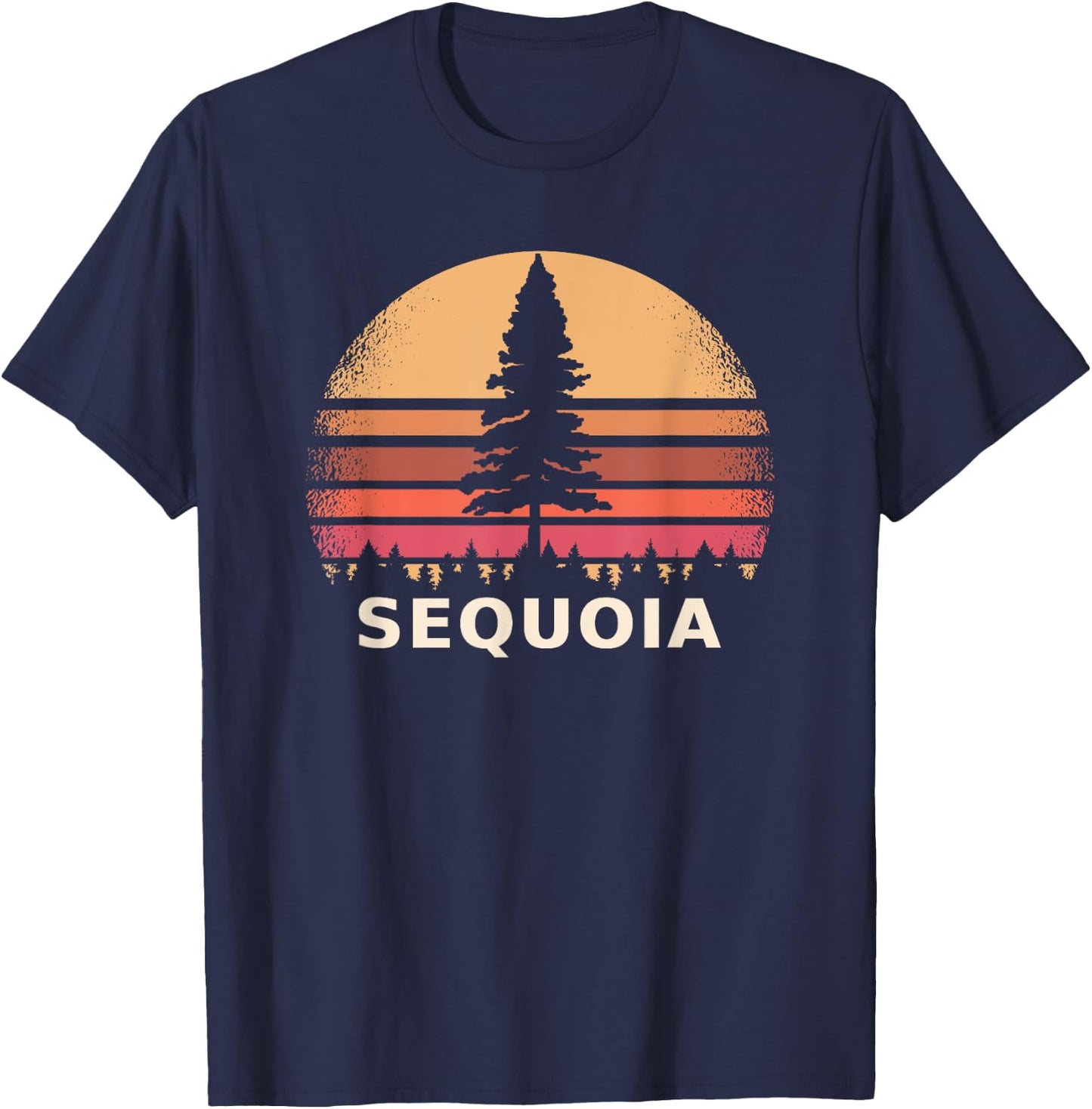 Sequoias Tree Sequoia National Park T-Shirt - T-Shirt | Navy