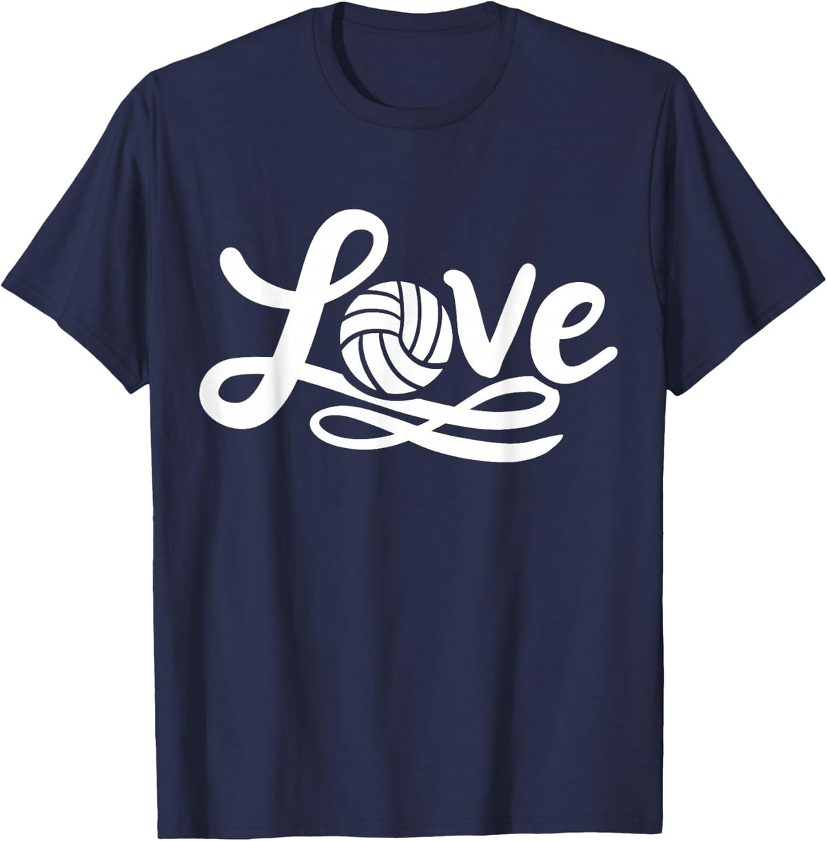 Volleyball Love for Girls Women Kids T-Shirt - T-Shirt | Navy