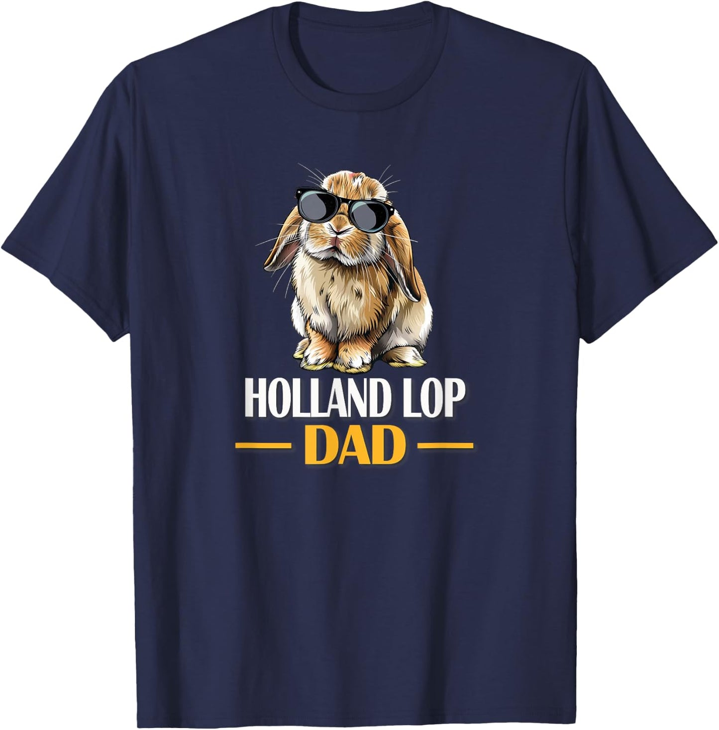 Funny Sunglasses Mini Holland Lop Dad Bunny Rabbit Lover T-Shirt - T-Shirt | Navy