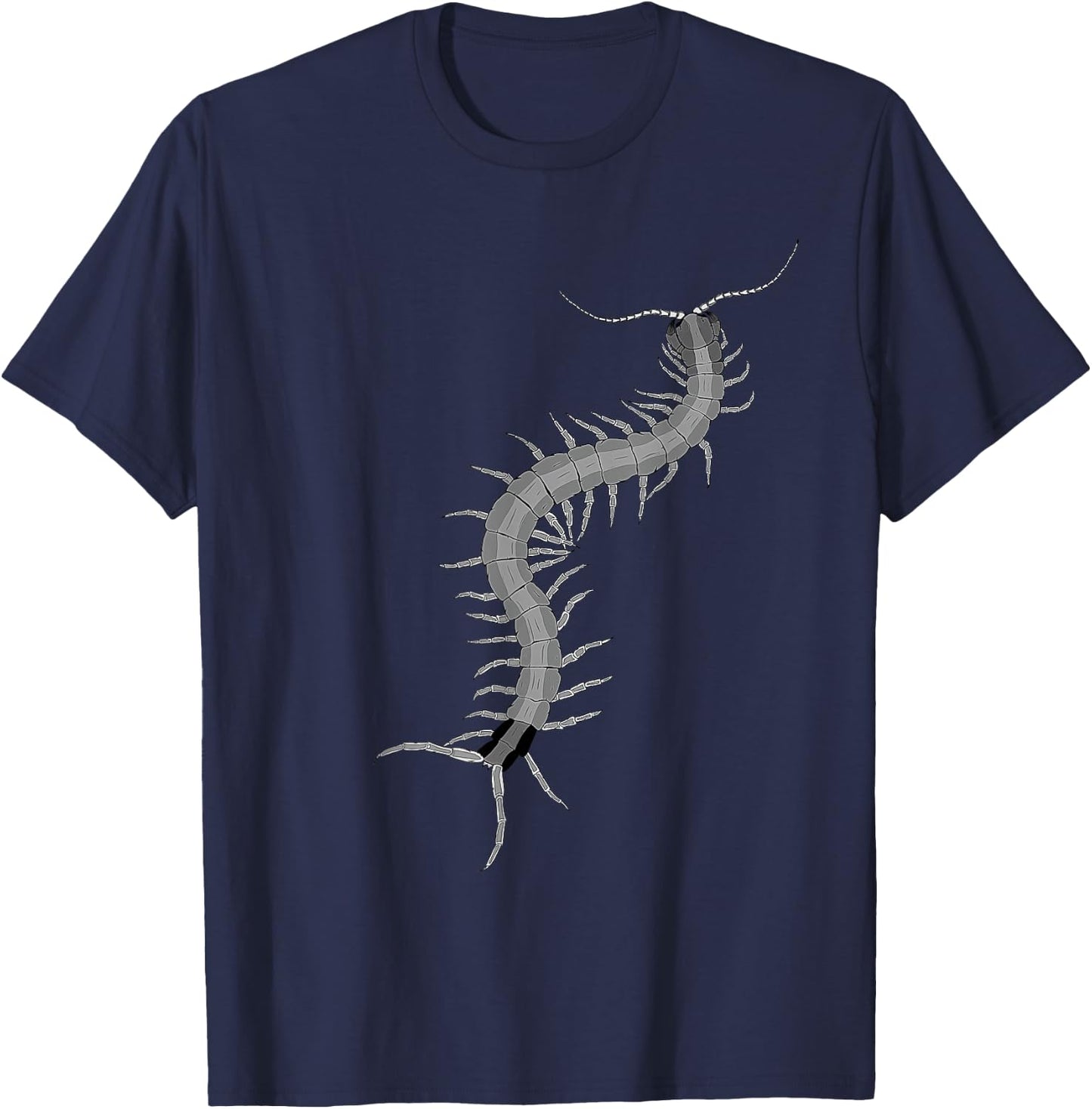 Giant Centipede Bug Hunter T-Shirt - T-Shirt | Navy