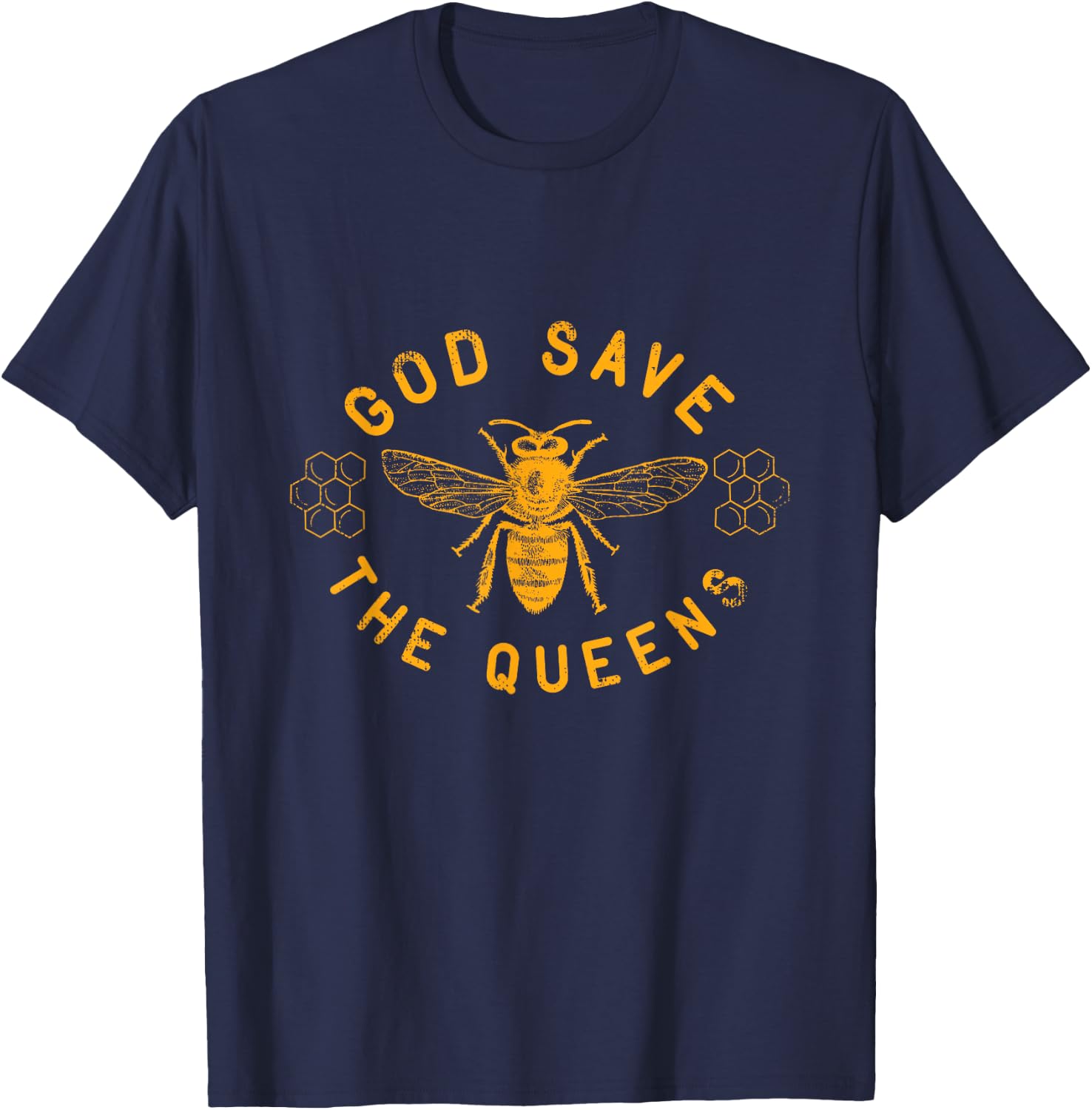 Bee Lovers God Save the Queen T-Shirt - T-Shirt | Navy